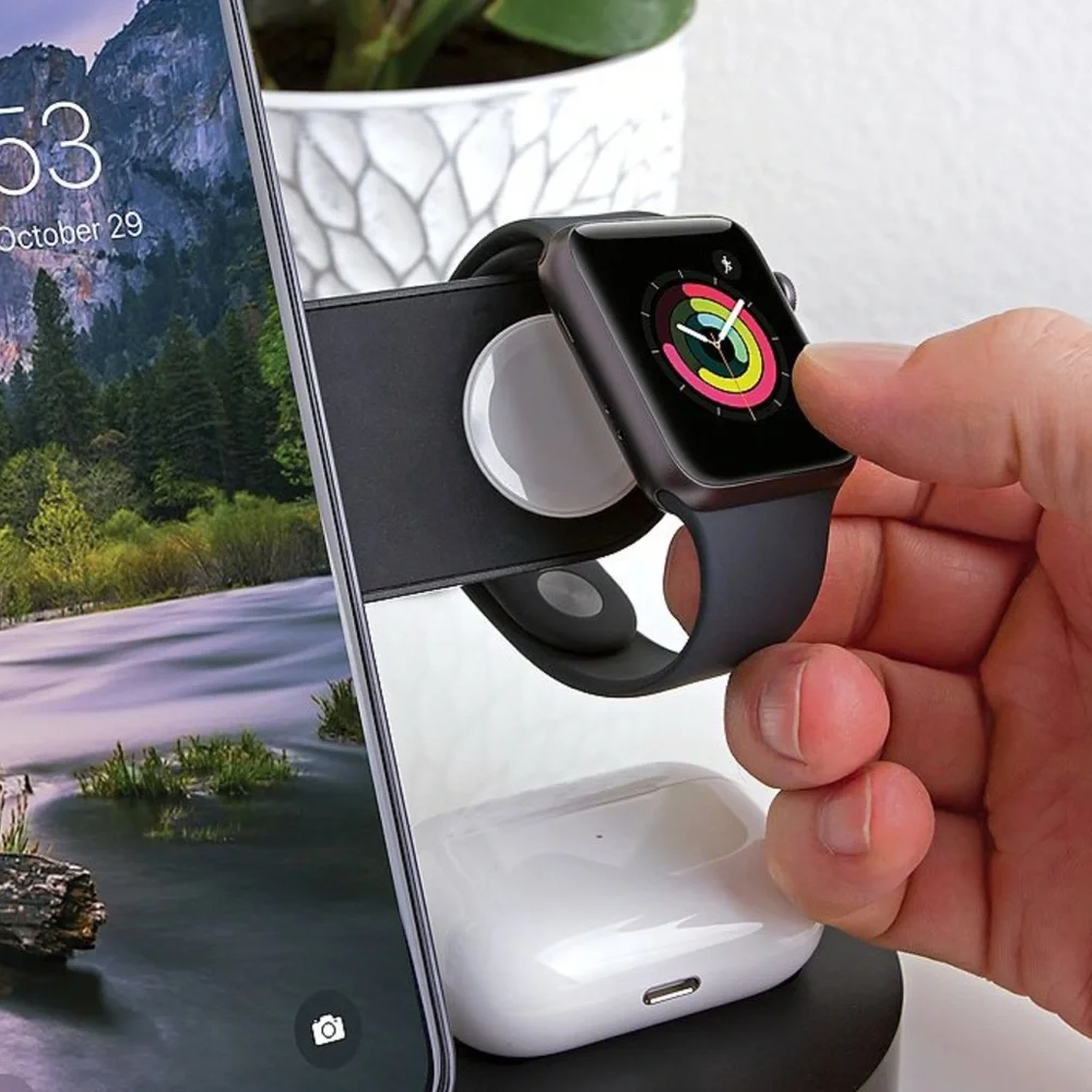 🔌Smart Gear 3-in-1 Wireless Charging Station🔌 phone watch earbud +🍎Watch charger